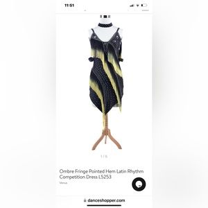 Venus Asymmetrical Black and Yellow Ombre Dress